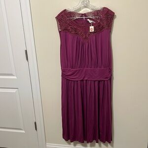 Boden Women’s Sleeveless Sheath Dress / Size 16L / Purple - Lined / Brand NWT